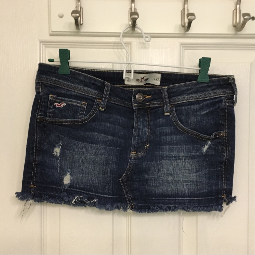 Hollister Denim Mini Skirt Size 5/27 c